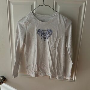 Vineyard Vines White and Blue Long Sleeve Tee